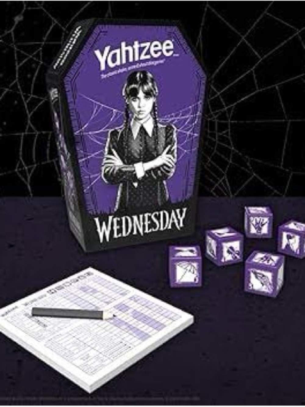 Hasbro Yahtzee Wednesday Edition - Purple